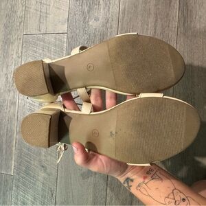 Elegant Cream Girls Small Heeled Shoes